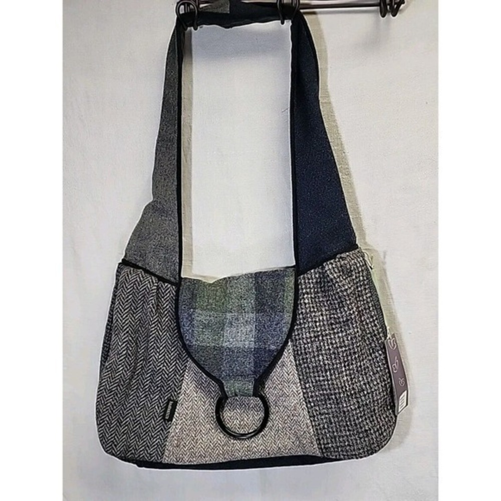 BAABAAZUZU Recycled Wool Patterned Hand BAG PURSE Art Made in Michigan USA‎  NWT